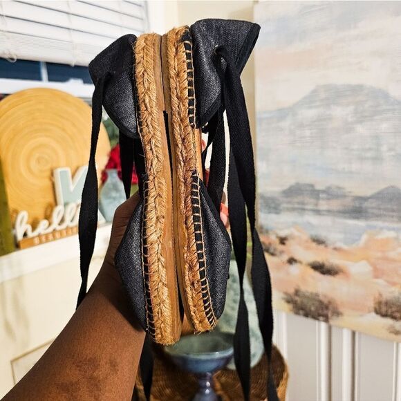 Suyute Canvas Espadrille With Ankle Wrap Loafers. - Picture 6 of 15